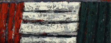 THE LANDS, 2004<br />oil on canvas, 63 x 165 cm </br>( 0403 )