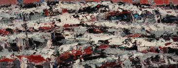 THE LANDS, 2008<br />oil on canvas, 63 x 165 cm </br>( 0815 a )