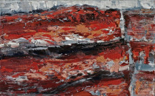 CRVENE ZEMLJE, 2008.<br />ulje na platnu, 50 x 81 cm</br> ( 0804 )