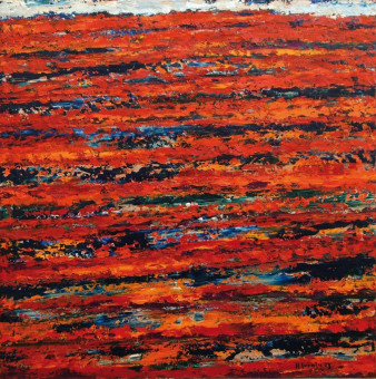 ZEMLJE, 2003.<br />ulje na platnu, 150 x 150 cm </br>( 0308 )